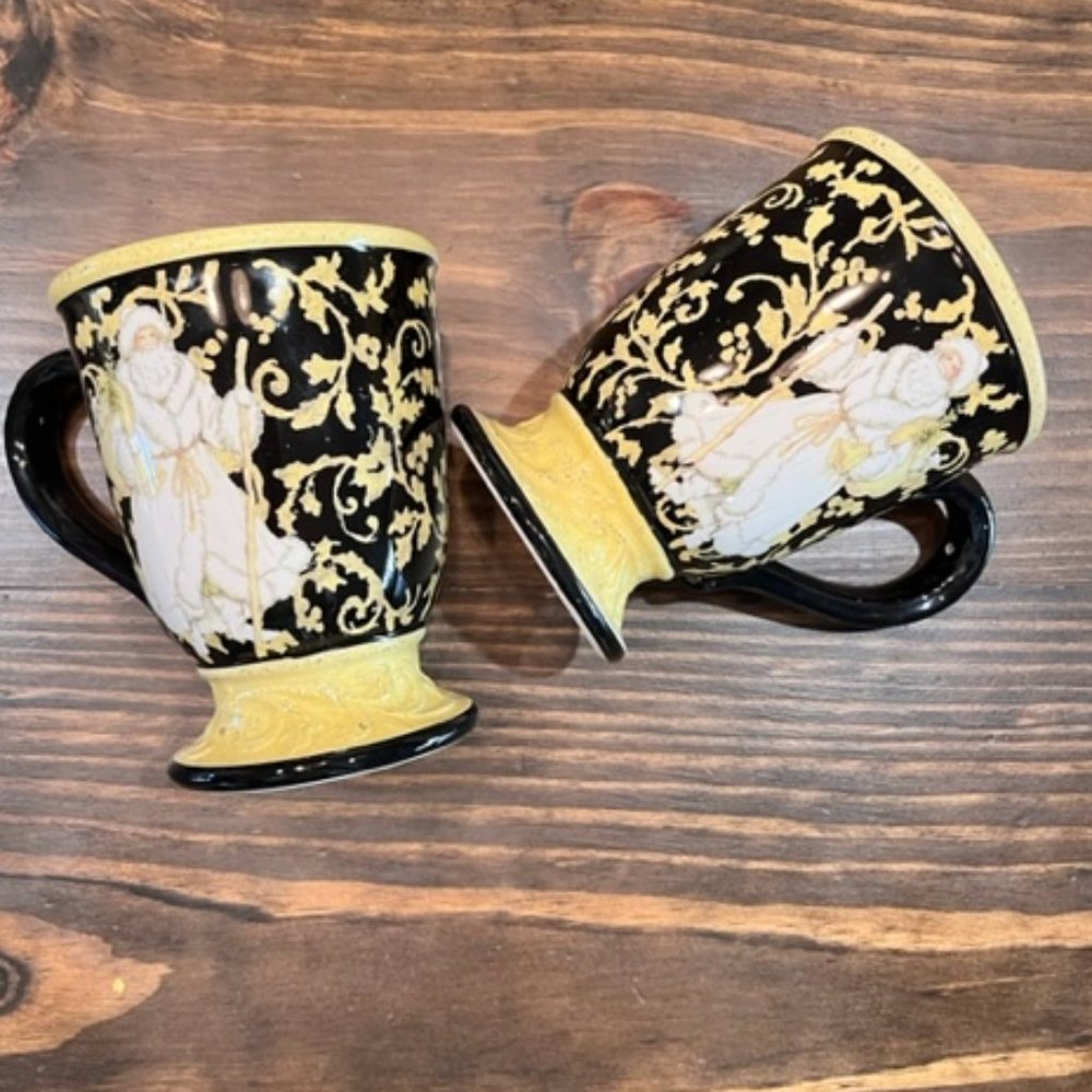 Certified International Santa Pedestal Mugs